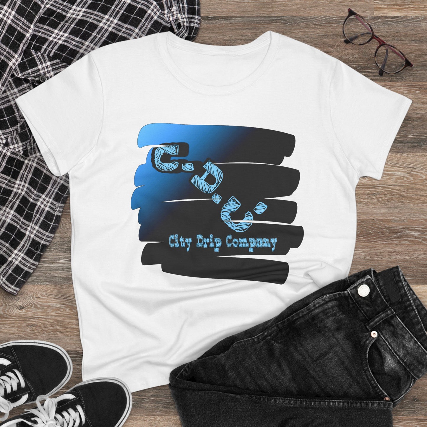 Citydripco. Signature Women's Cotton Tee - City Drip Company Graphic Tee