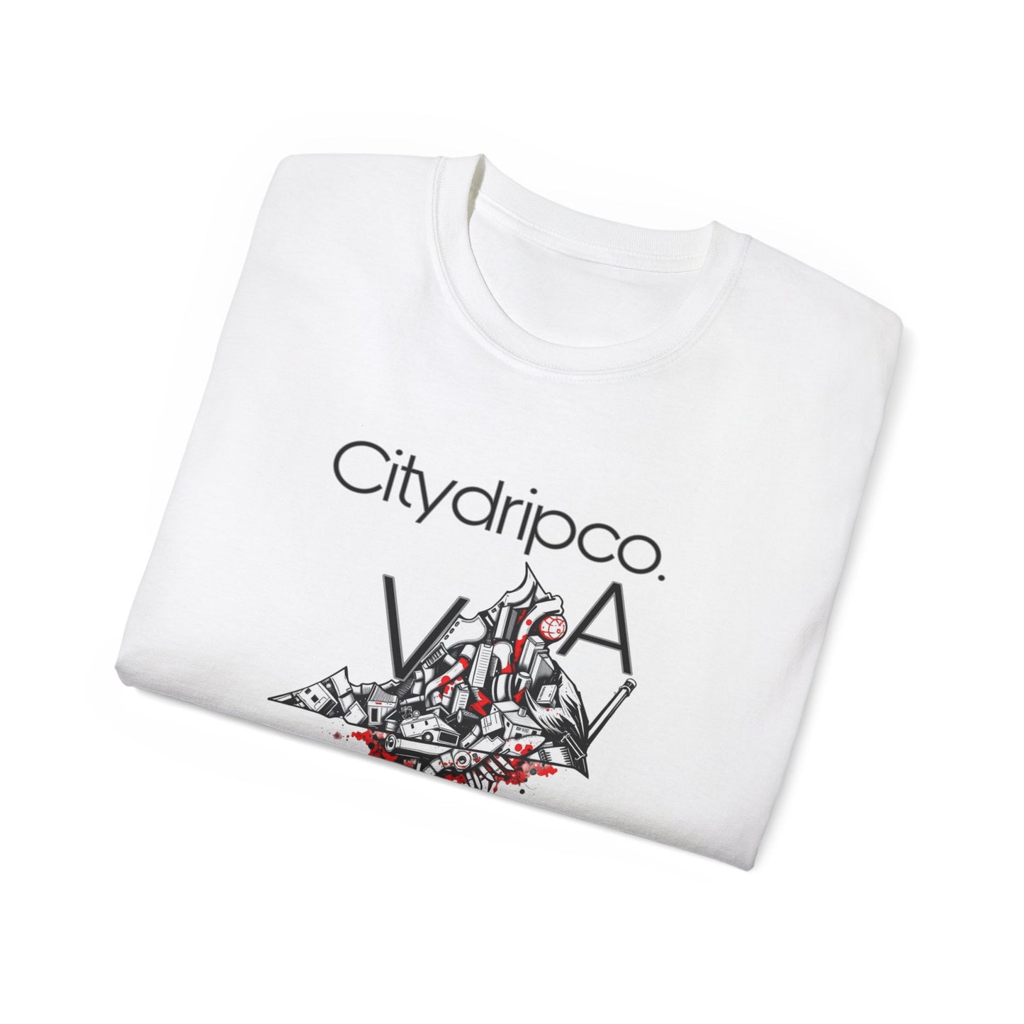 Citydripco. Virginia Unisex Ultra Cotton Tee - Street Art Inspired, Casual Wear for Urban Explorers
