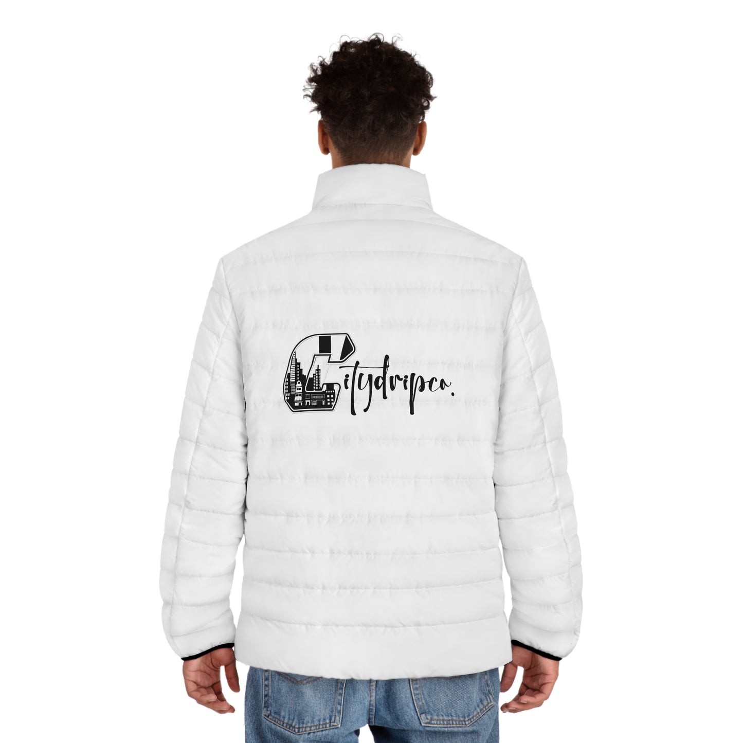 Citydripco City C Puffer Jacket — 'Hydroponic' Monogram Cityscape Men's Puffer