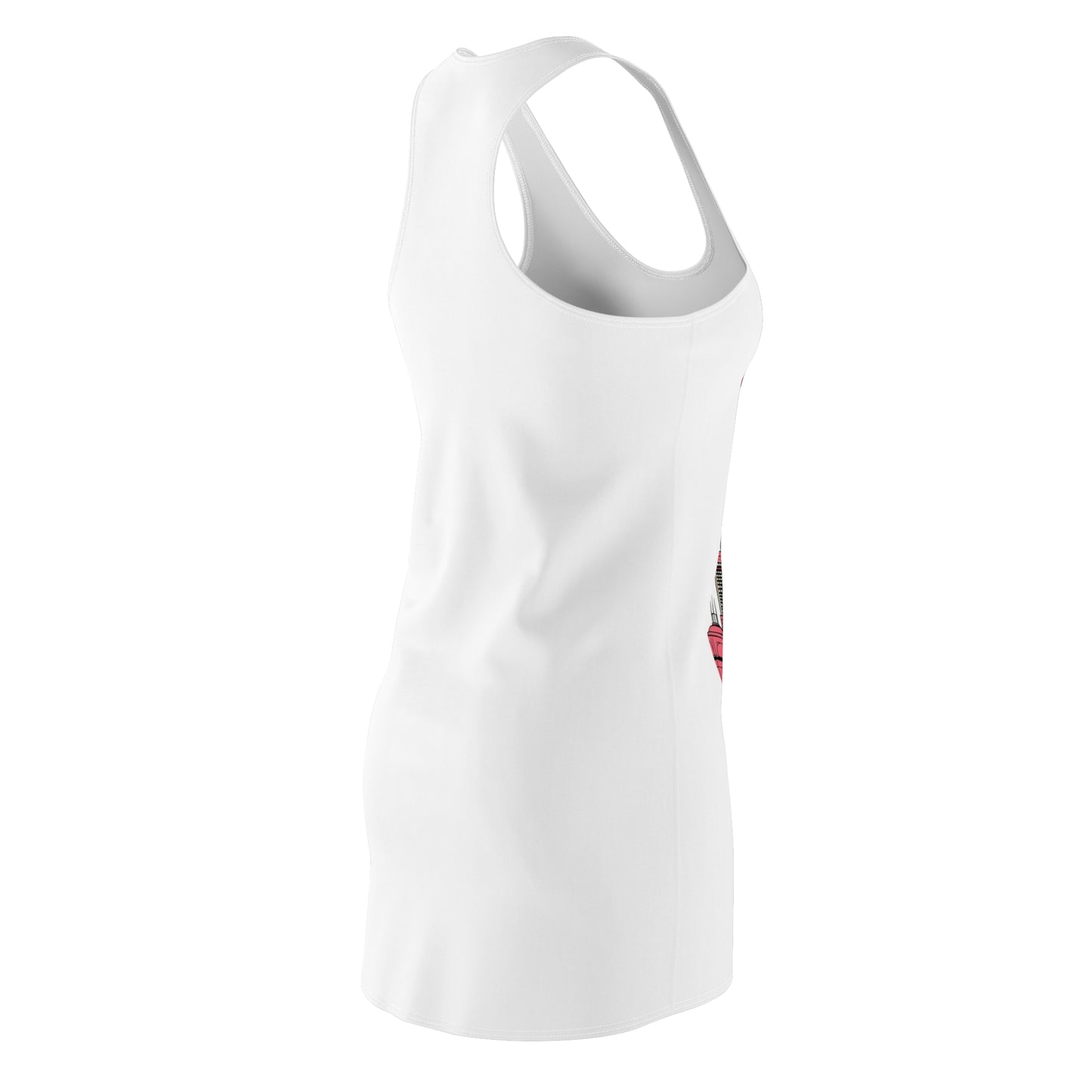 Red Drip Chic Women's Racerback Dress - Retro Street Art Design