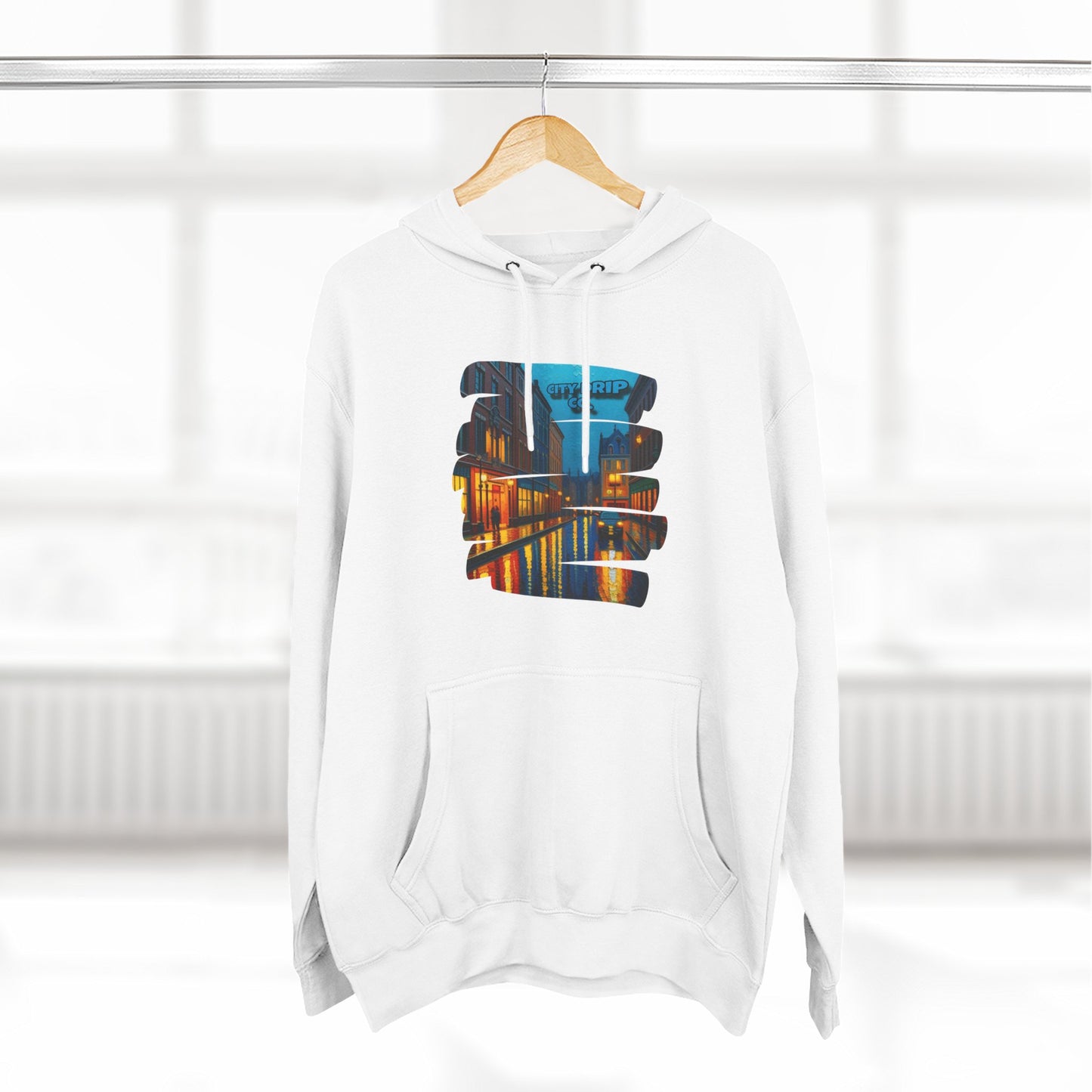 Citydripco. City Nights Three-Panel Fleece Hoodie