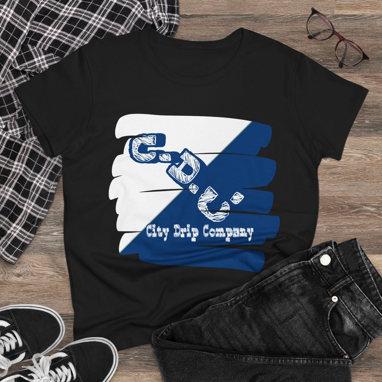 Citydripco. Signature Women's Midweight Cotton Tee - Perfect for Travel Enthusiasts