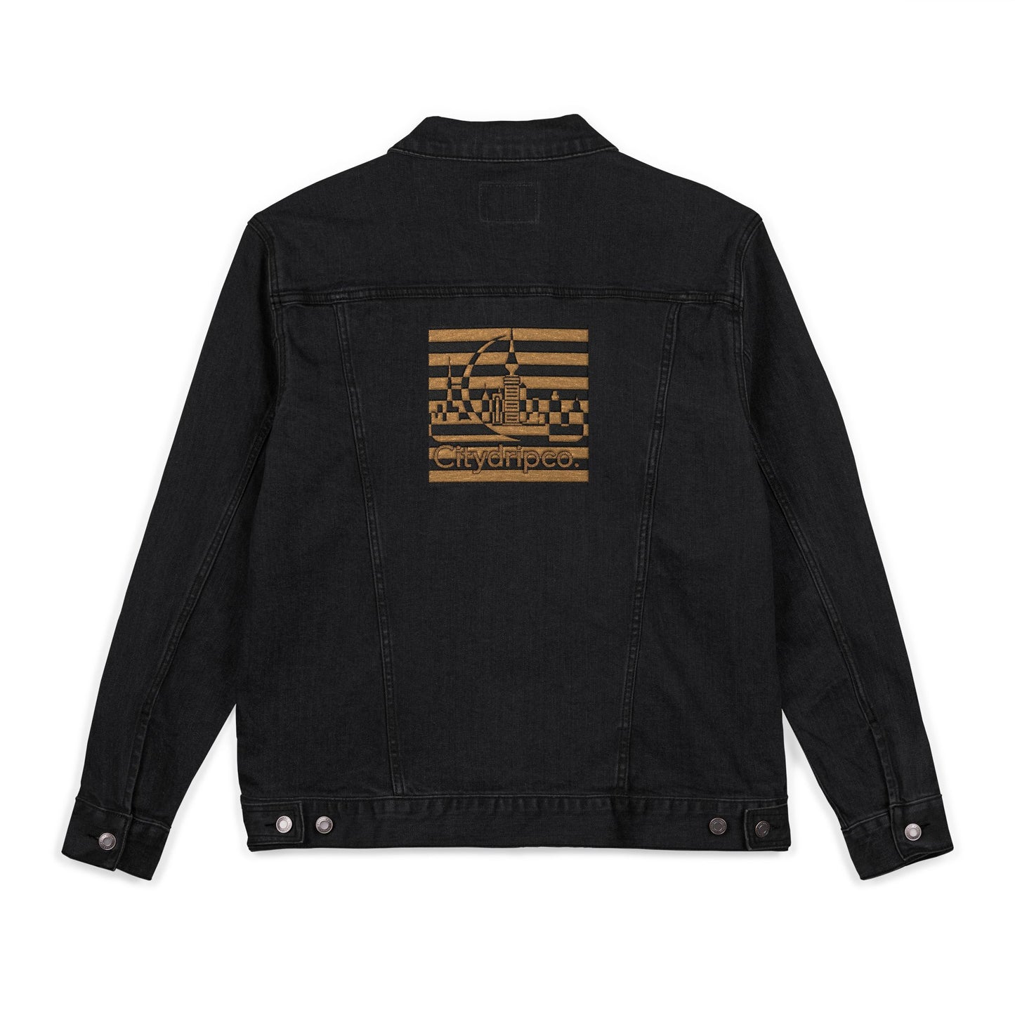 A Citydripco Striped Trendy Unisex Embroidered Denim Jacket, Casual Layering Piece, Street Style, Gift for Him/Her, Summer Nights, All Occasions