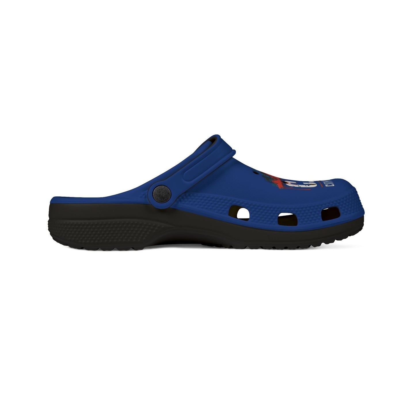 Mens Citydripco. Red & Blue City Foam Rubber Clogs - Comfortable & Stylish Slip-Ons