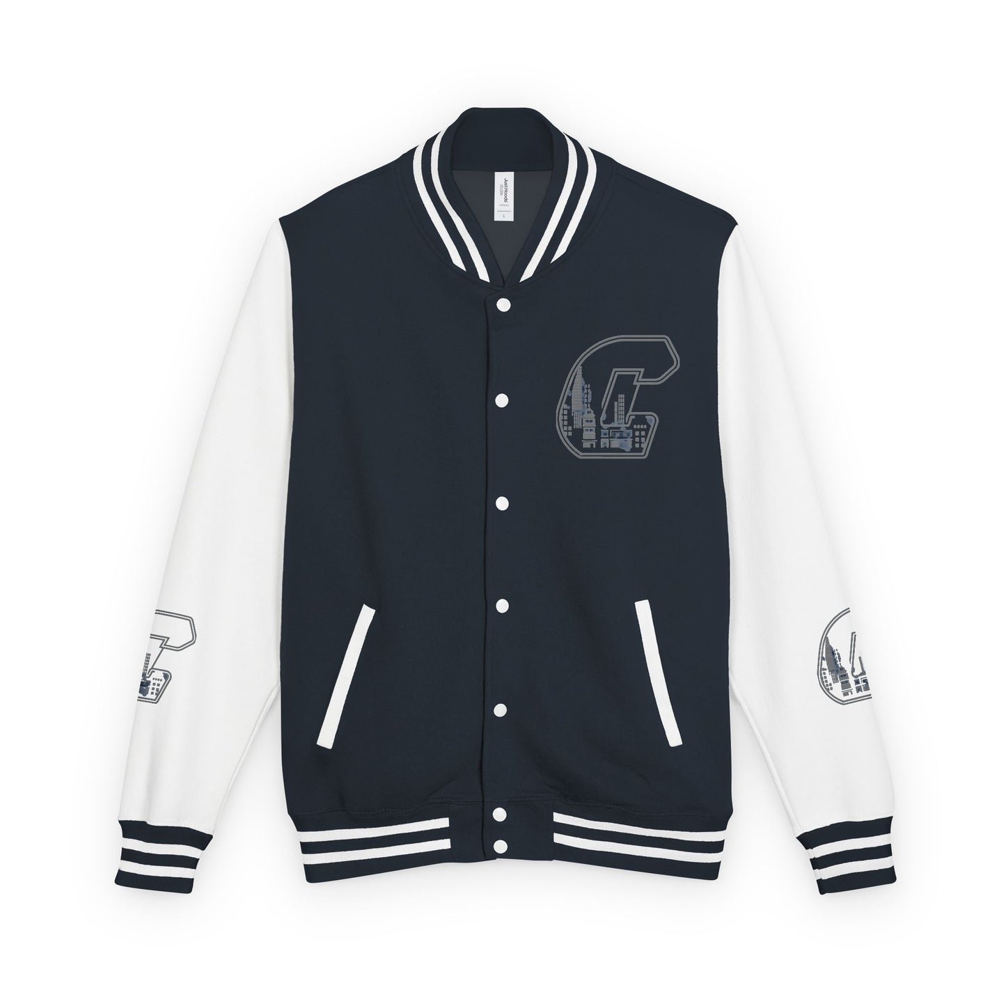 A Citydripco. City C Unisex Heavyweight Letterman Jacket, Vintage Style Varsity Jacket, Custom Letterman Jacket, Personalized Sports Jacket, College Spirit Wear