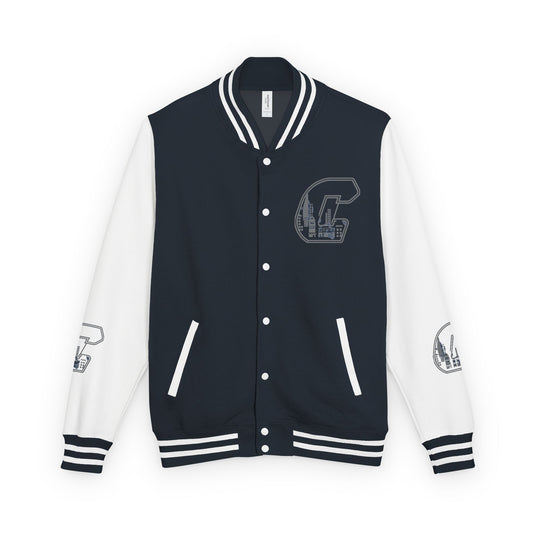 A Citydripco. City C Unisex Heavyweight Letterman Jacket, Vintage Style Varsity Jacket, Custom Letterman Jacket, Personalized Sports Jacket, College Spirit Wear