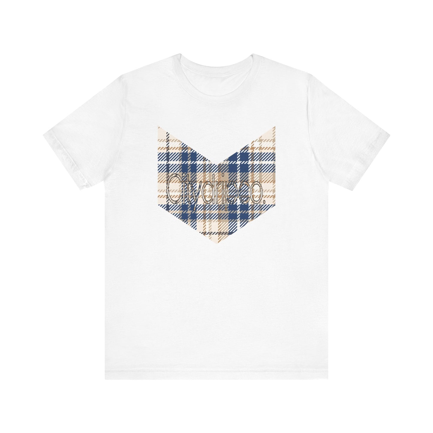 Citydripco. Plaidly Blue Short Sleeve Tee - Casual Comfort Wear