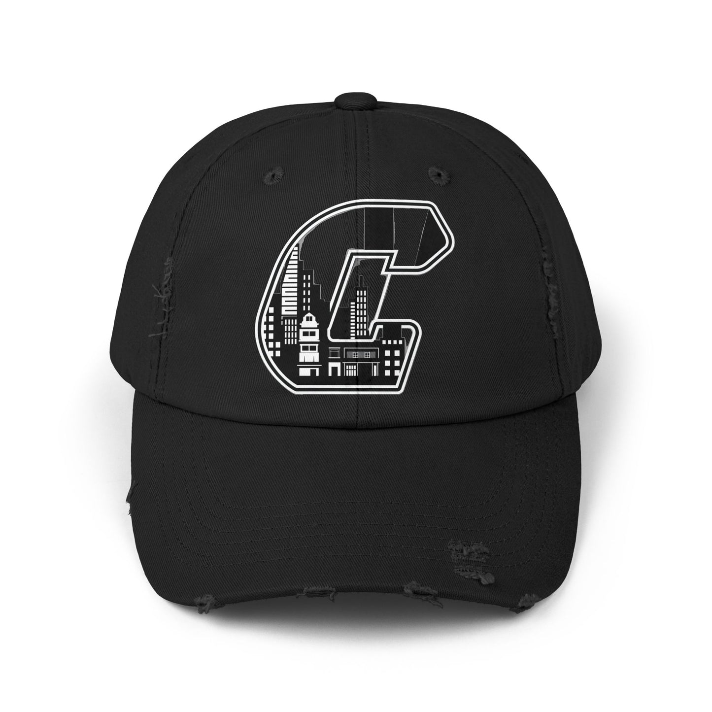 A Citydripco. City C Urban Distressed Cap, Casual Hat, Unisex Baseball Cap, Trendy Headwear, Street Style Accessory