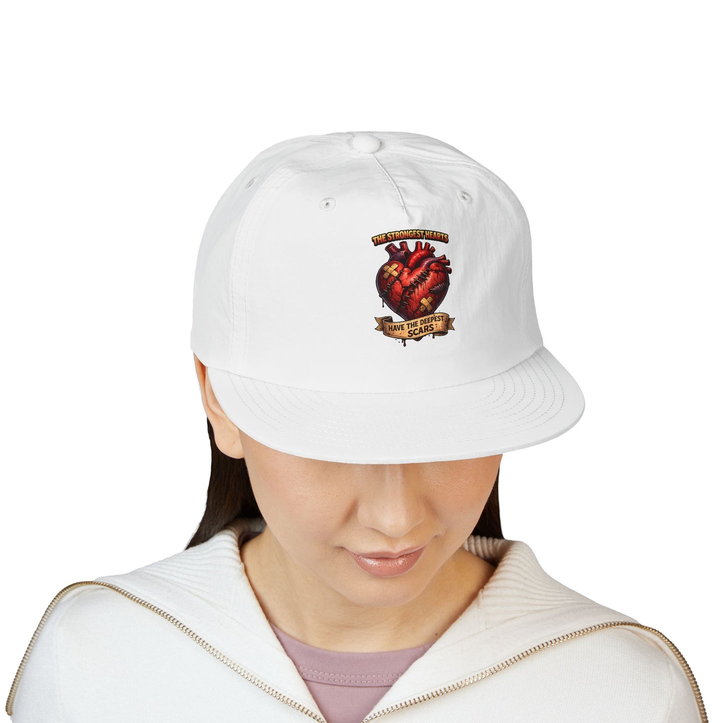 Citydripco — Tattoo Heart Graphic Snapback Hat (“The Strongest Hearts Have the Deepest Scars”)