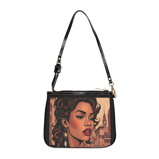 Beautifully Black Shoulder Bag - Stylish City Glamour Handbag