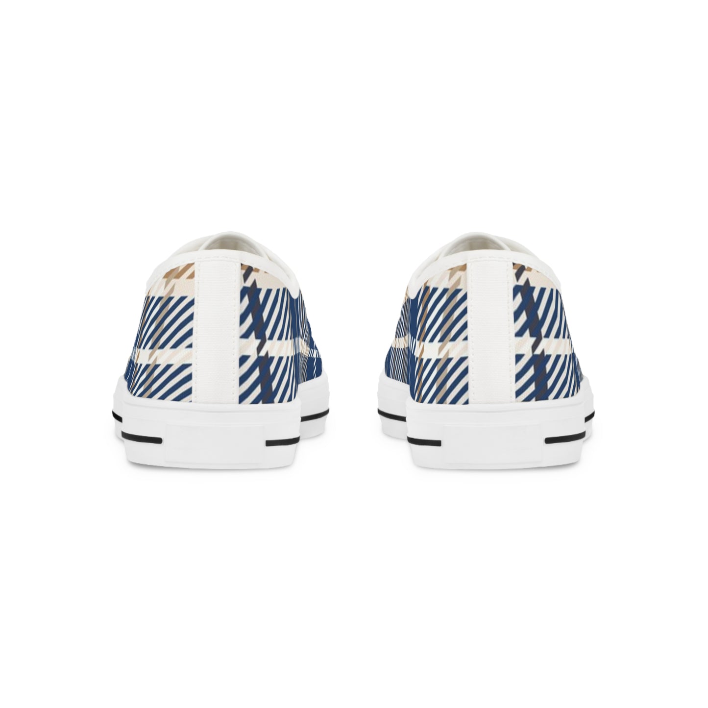 Citydripco. Plaidly Blue Stylish Men's Low Top Sneakers - Casual Comfort, Everyday Use, Fashionable Footwear, Perfect Gift for Him, Fall Style