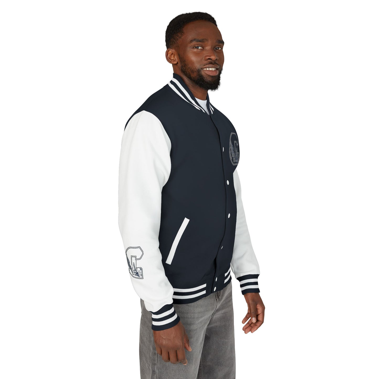 A Citydripco. City C Unisex Heavyweight Letterman Jacket, Vintage Style Varsity Jacket, Custom Letterman Jacket, Personalized Sports Jacket, College Spirit Wear