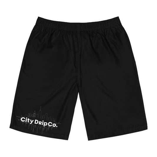 Citydripco. Black City Board Shorts - Stylish Summer Swimwear