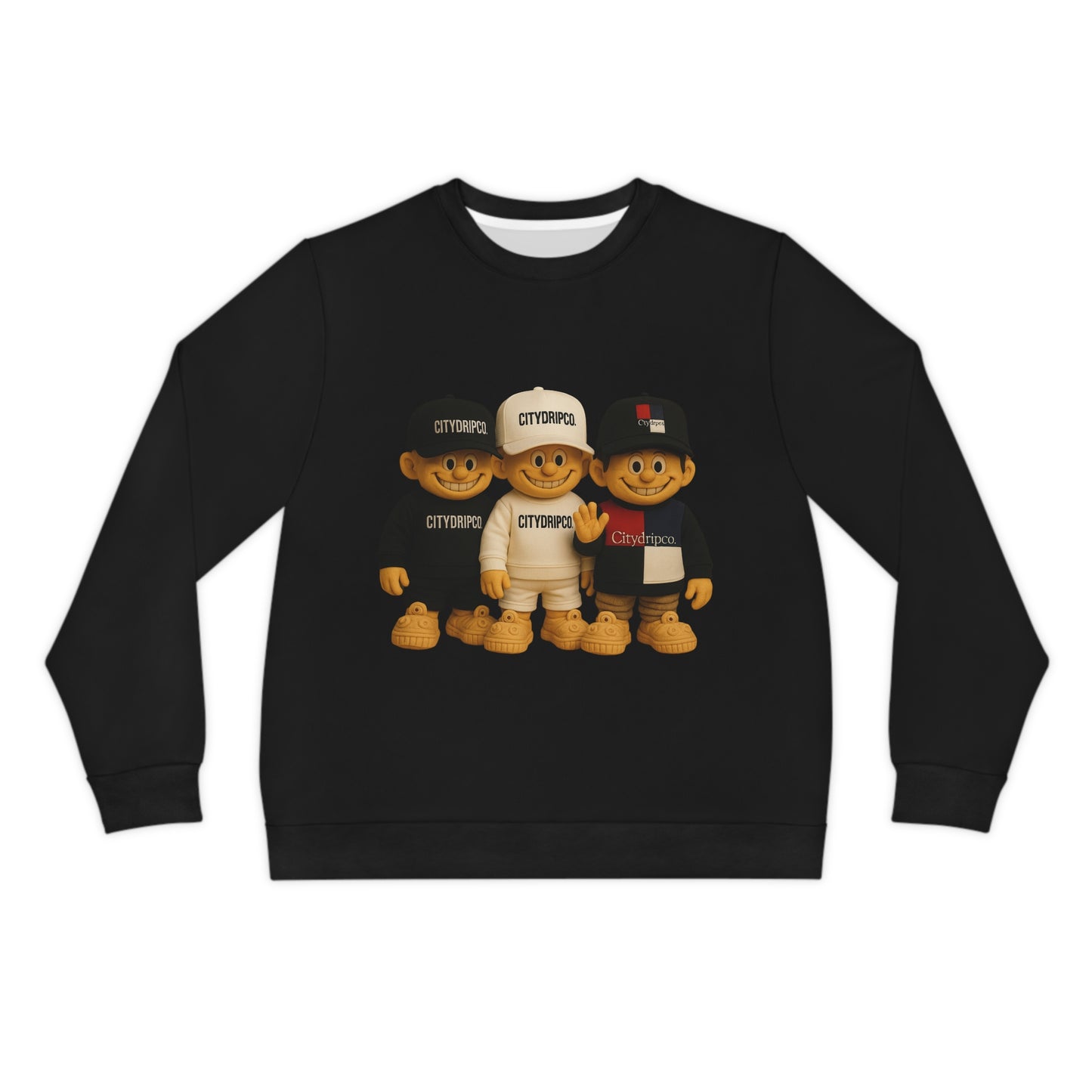 Citydripco. Bears Cute Trio Cartoon Bears Sweatshirt — Cozy Graphic Crewneck