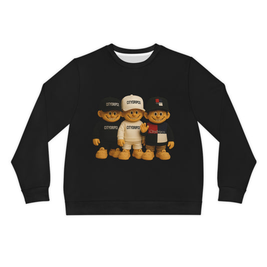 Citydripco. Bears Cute Trio Cartoon Bears Sweatshirt — Cozy Graphic Crewneck