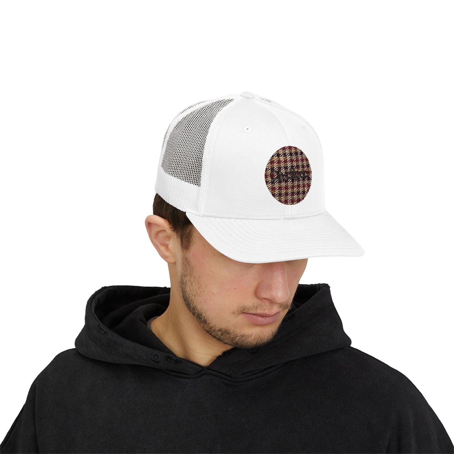 Citydripco. Plaid Brownleaf Pattern Snapback Trucker Cap - Trendy & Comfortable Hat