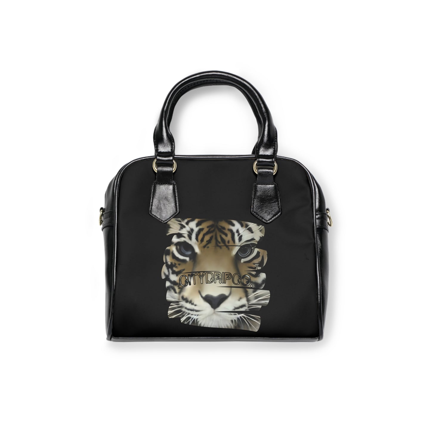 City Tiger Shoulder Handbag | Stylish Faux Leather Tote for Animal Lovers