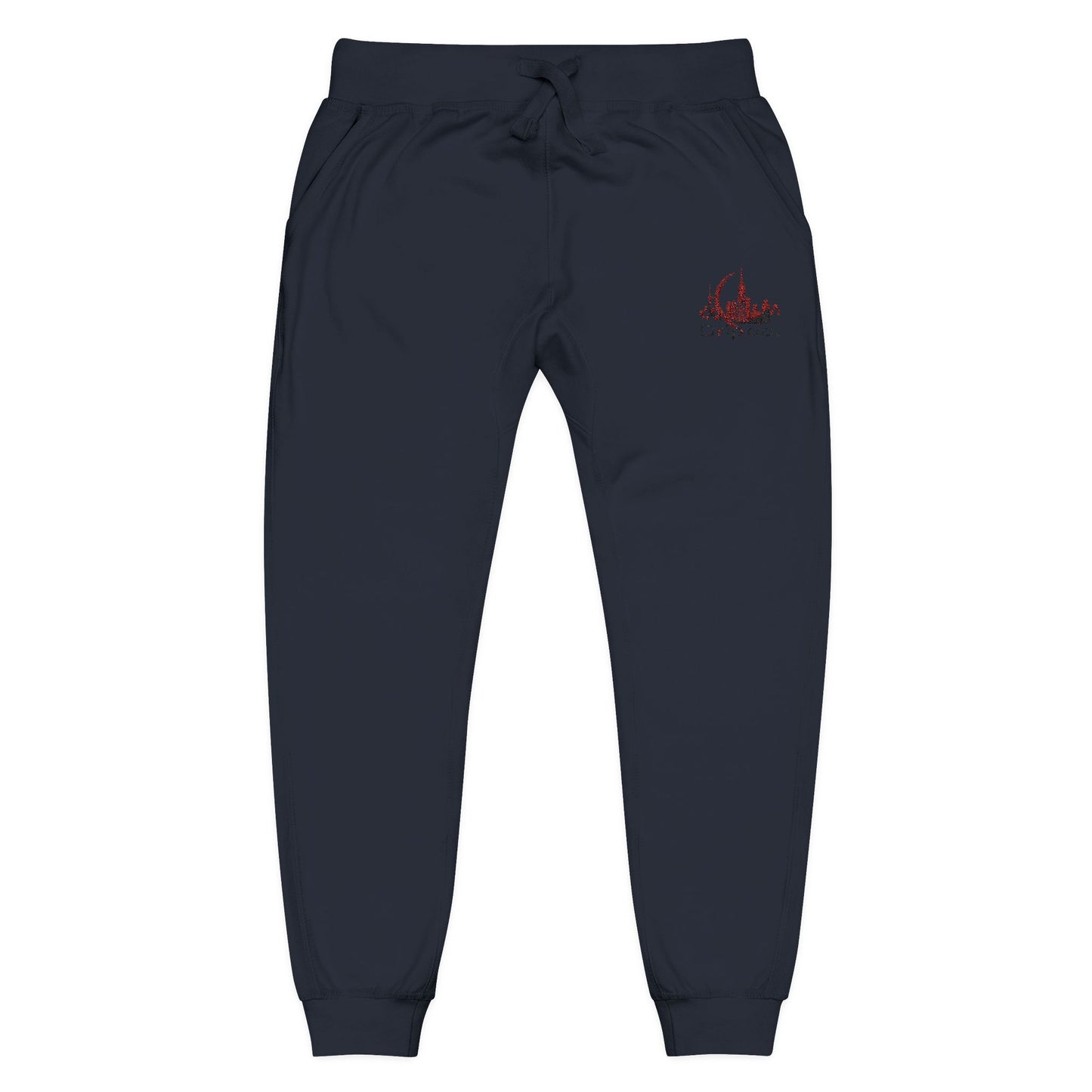 A City Dripco. Embroidered Unisex Fleece Sweatpants - Cozy Lounge Pants for Chill Days, Gift for Him/Her, Casual Style, Holiday Comfort