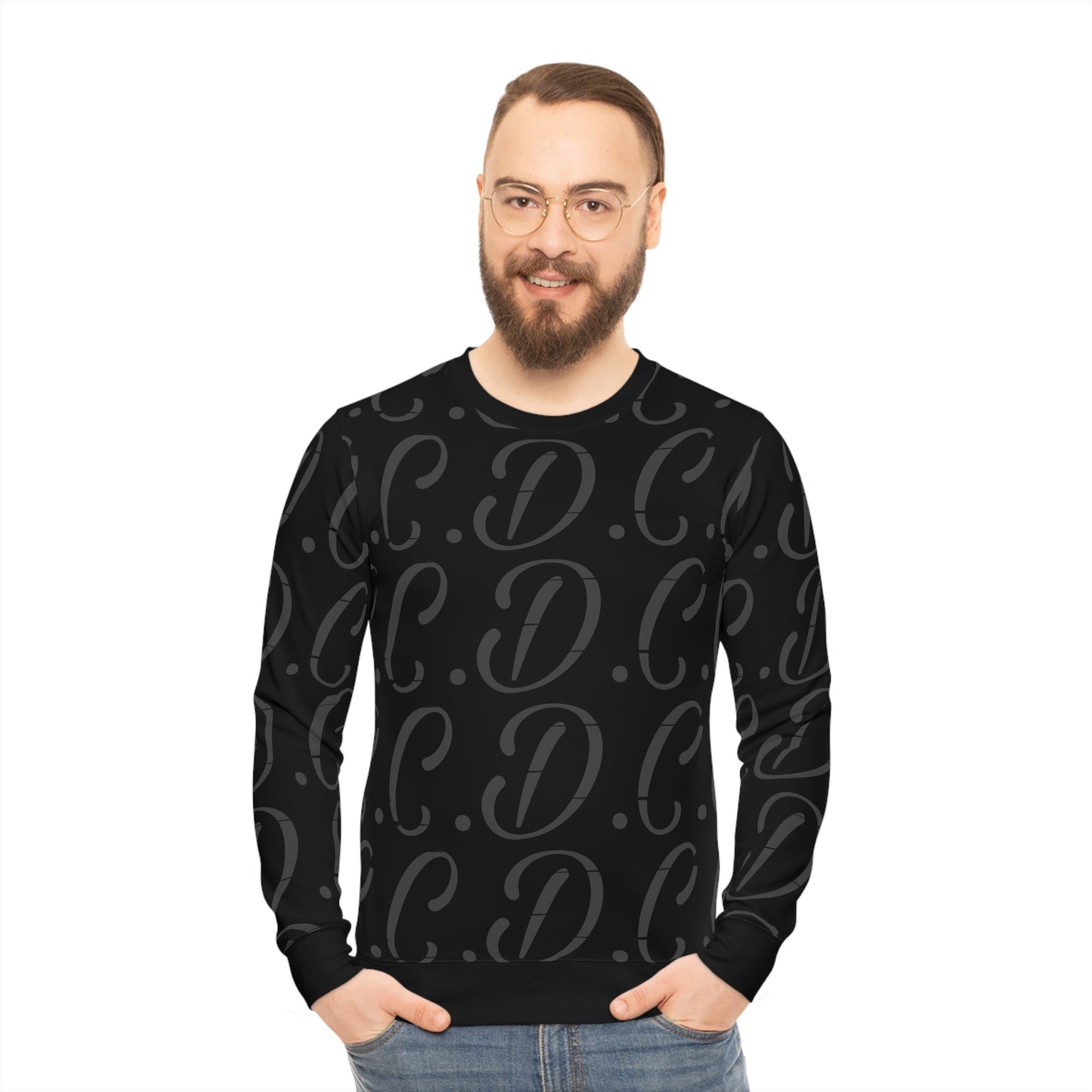 C.D.C. Monogram Pattern Lightweight Sweatshirt - Cozy & Stylish Casual Wear