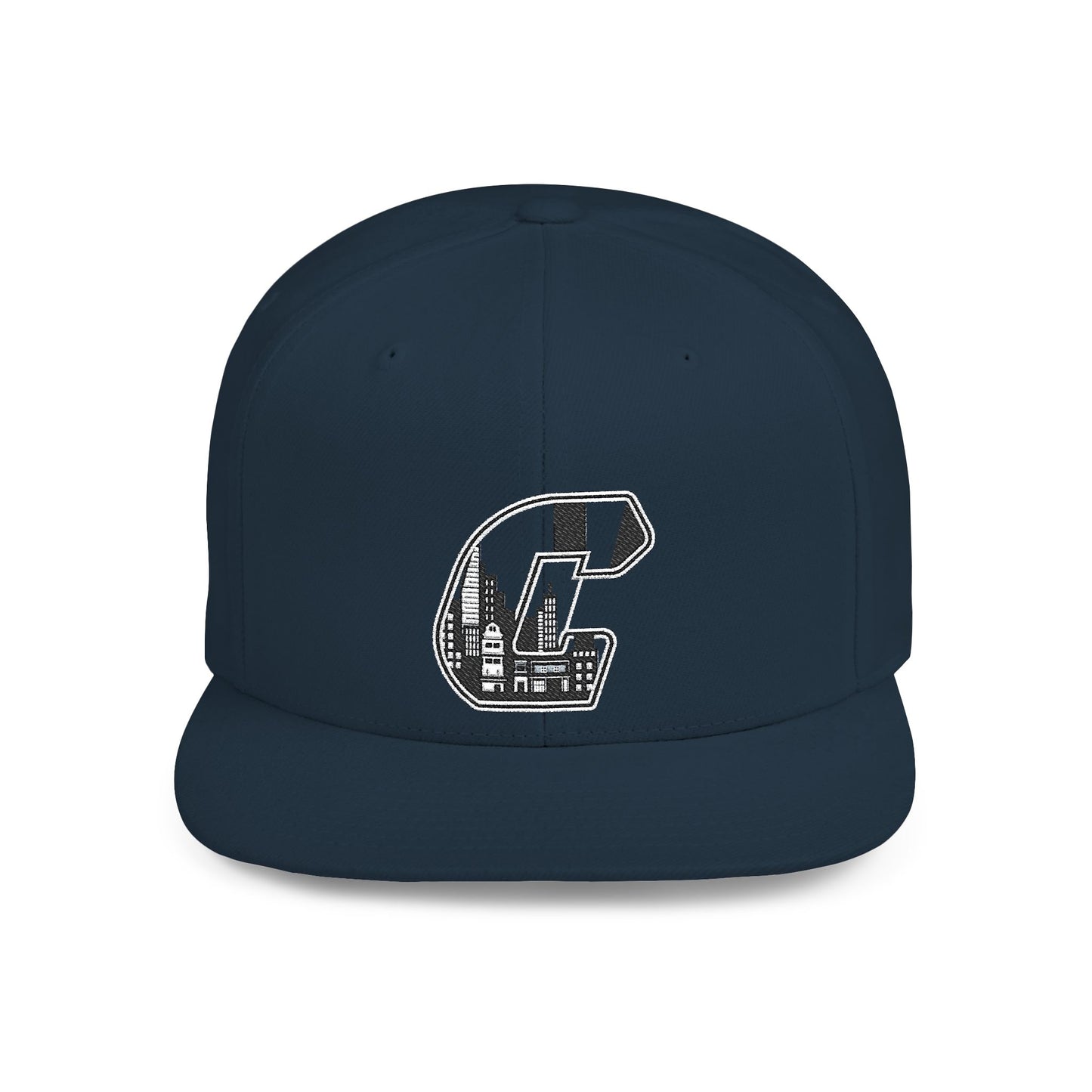 City  Skyline C Patch Flat Bill Snapback Hat