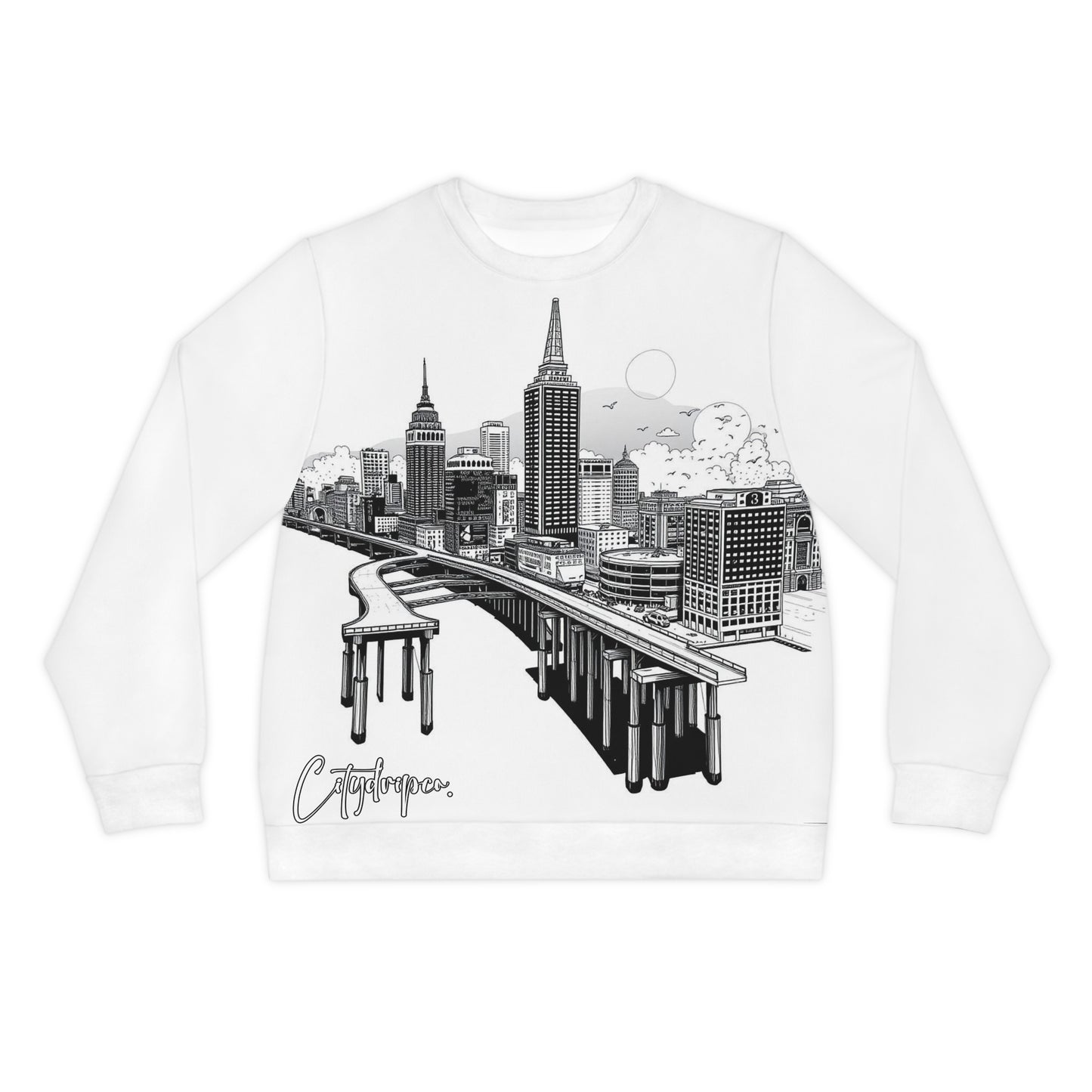 A Citydripco. Bridge Drip Lightweight Sweatshirt, Cityscape Apparel, Fashion Sweatshirt, Graphic Design Sweatshirt, Casual Streetwear, Unique [...]