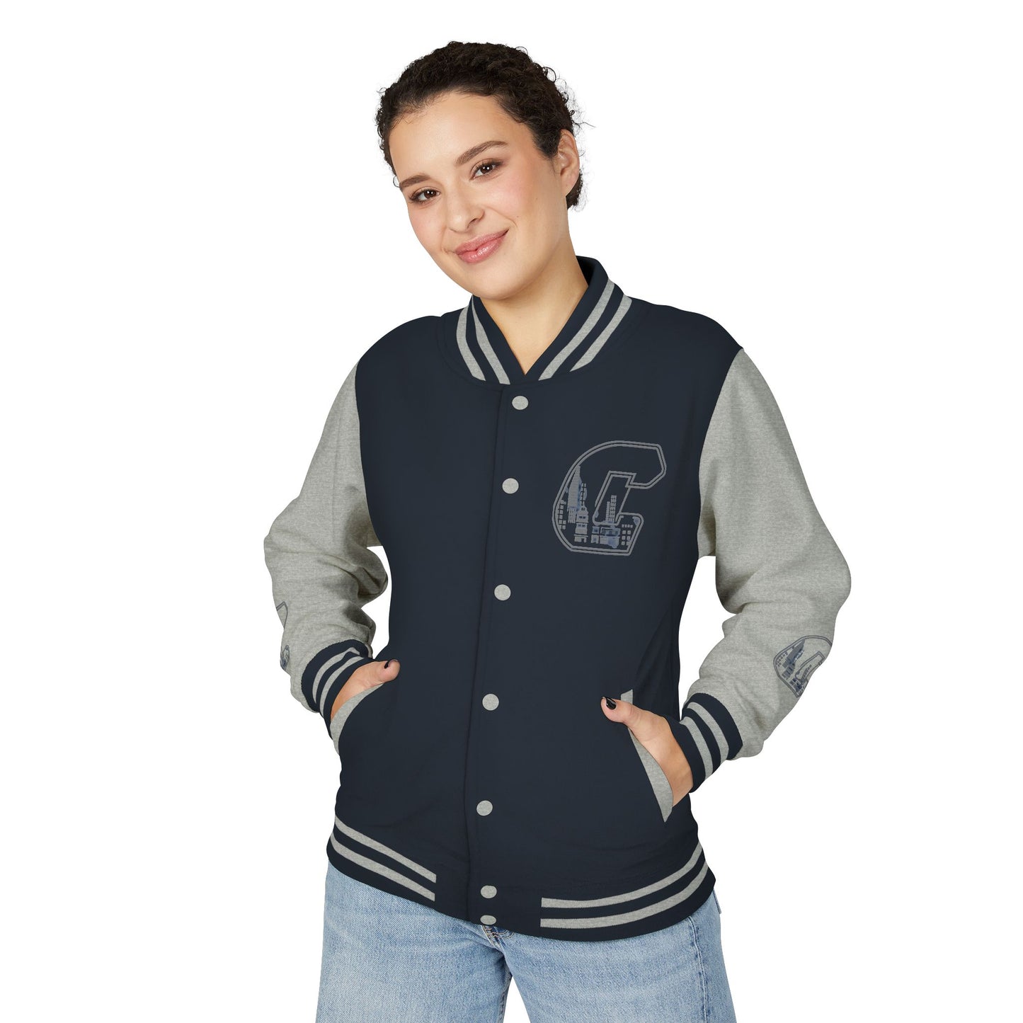 A Citydripco. City C Unisex Heavyweight Letterman Jacket, Vintage Style Varsity Jacket, Custom Letterman Jacket, Personalized Sports Jacket, College Spirit Wear