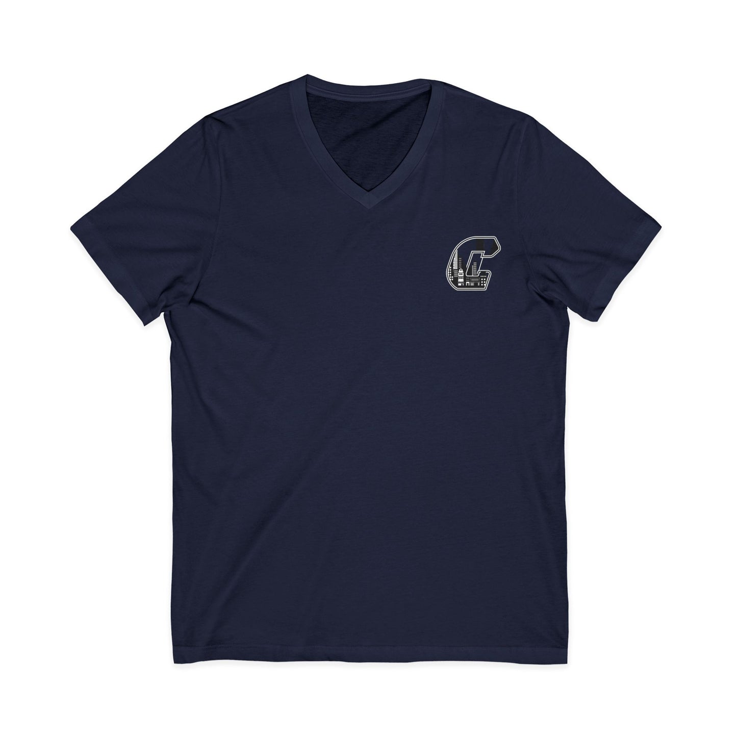 A Citydripco.  City C V-Neck Tee, Urban Aesthetic Shirt, Casual Wear, Gift for City Lovers, Everyday Fashion, Graphic Tee