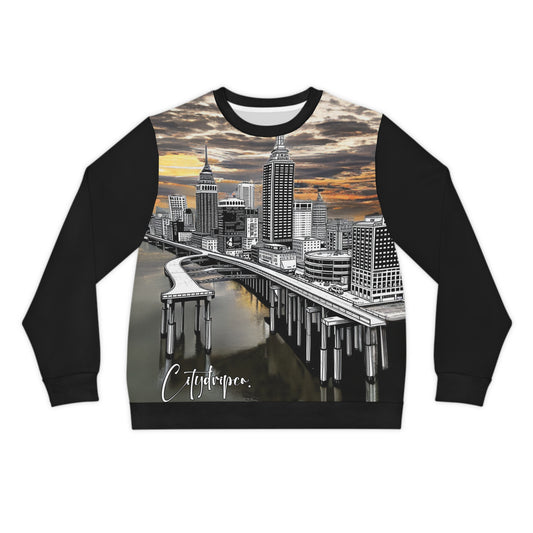 A Citydripco. Bridge Drip Lightweight Sweatshirt, Cozy Streetwear, Perfect Gift for Travelers, Unisex Fashion, City Life Apparel