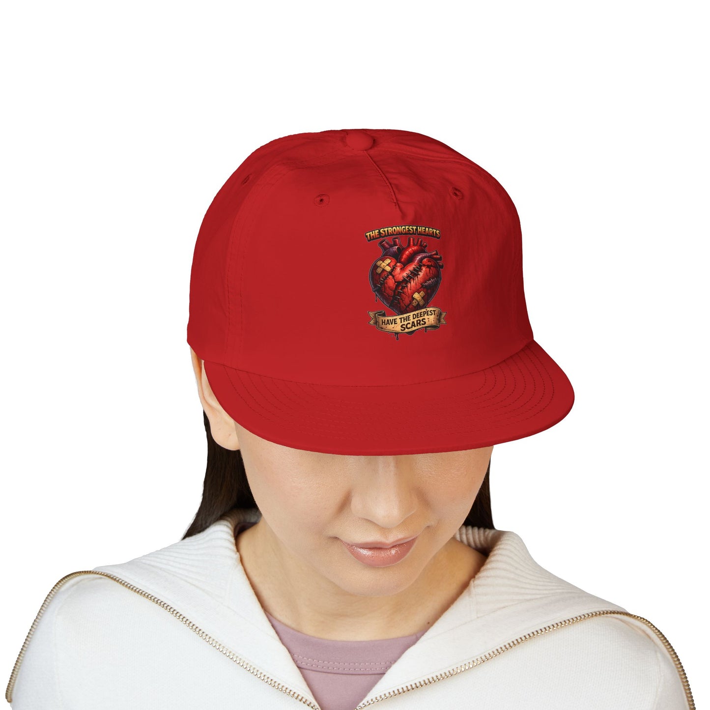 Citydripco — Tattoo Heart Graphic Snapback Hat (“The Strongest Hearts Have the Deepest Scars”)