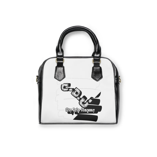 Citydripco. Signature Black and White Shoulder Handbag with Urban Design | Chic Everyday Accessory