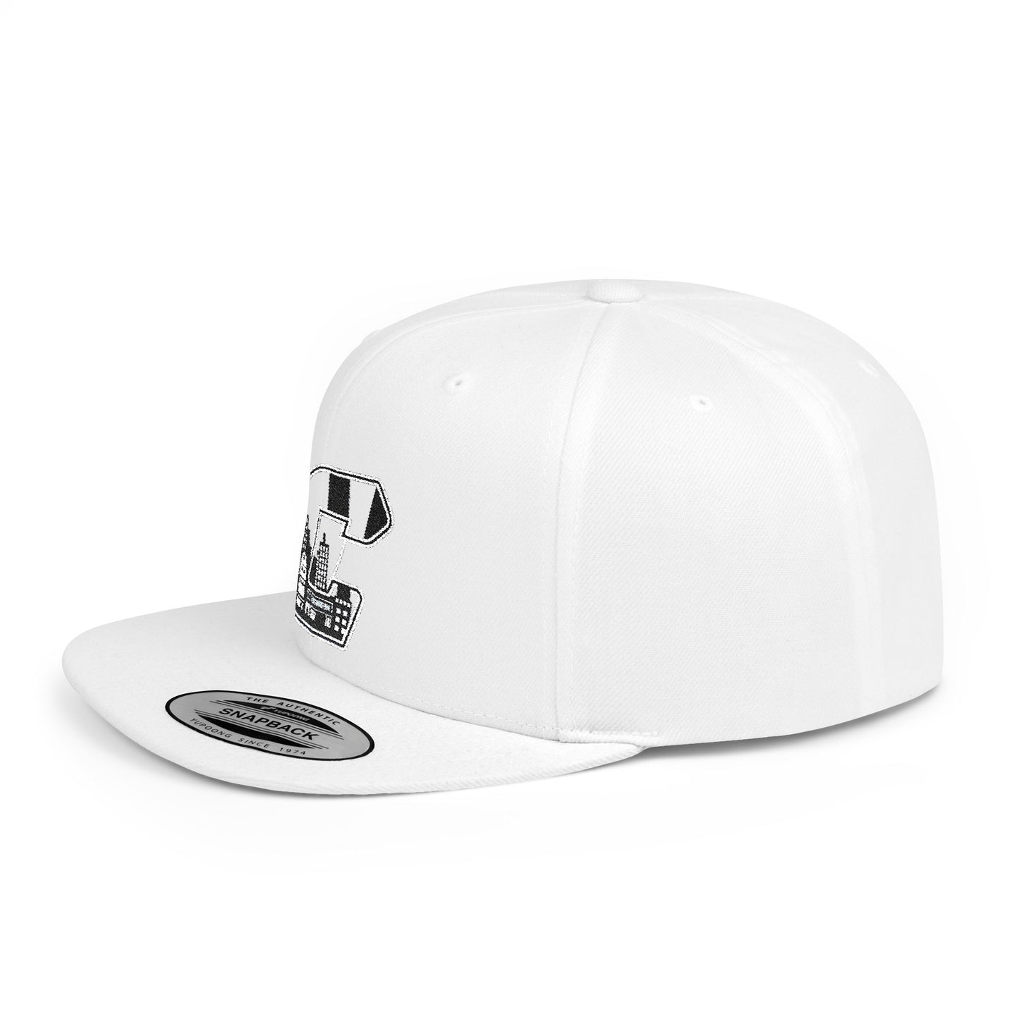 City  Skyline C Patch Flat Bill Snapback Hat