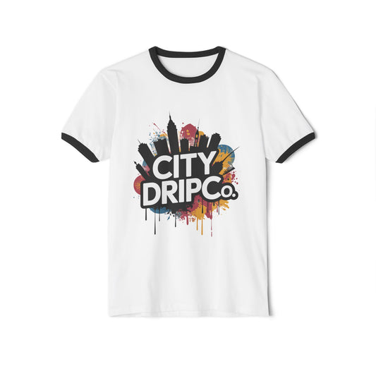 A City Drip Co. Unisex Cotton Ringer T-Shirt - Urban Streetwear Style
