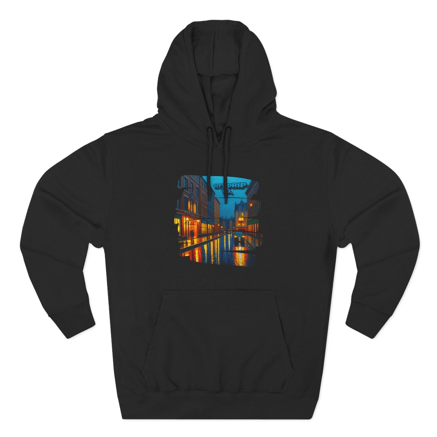 Citydripco. City Nights Three-Panel Fleece Hoodie