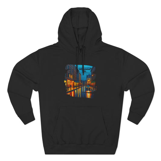 Citydripco. City Nights Three-Panel Fleece Hoodie