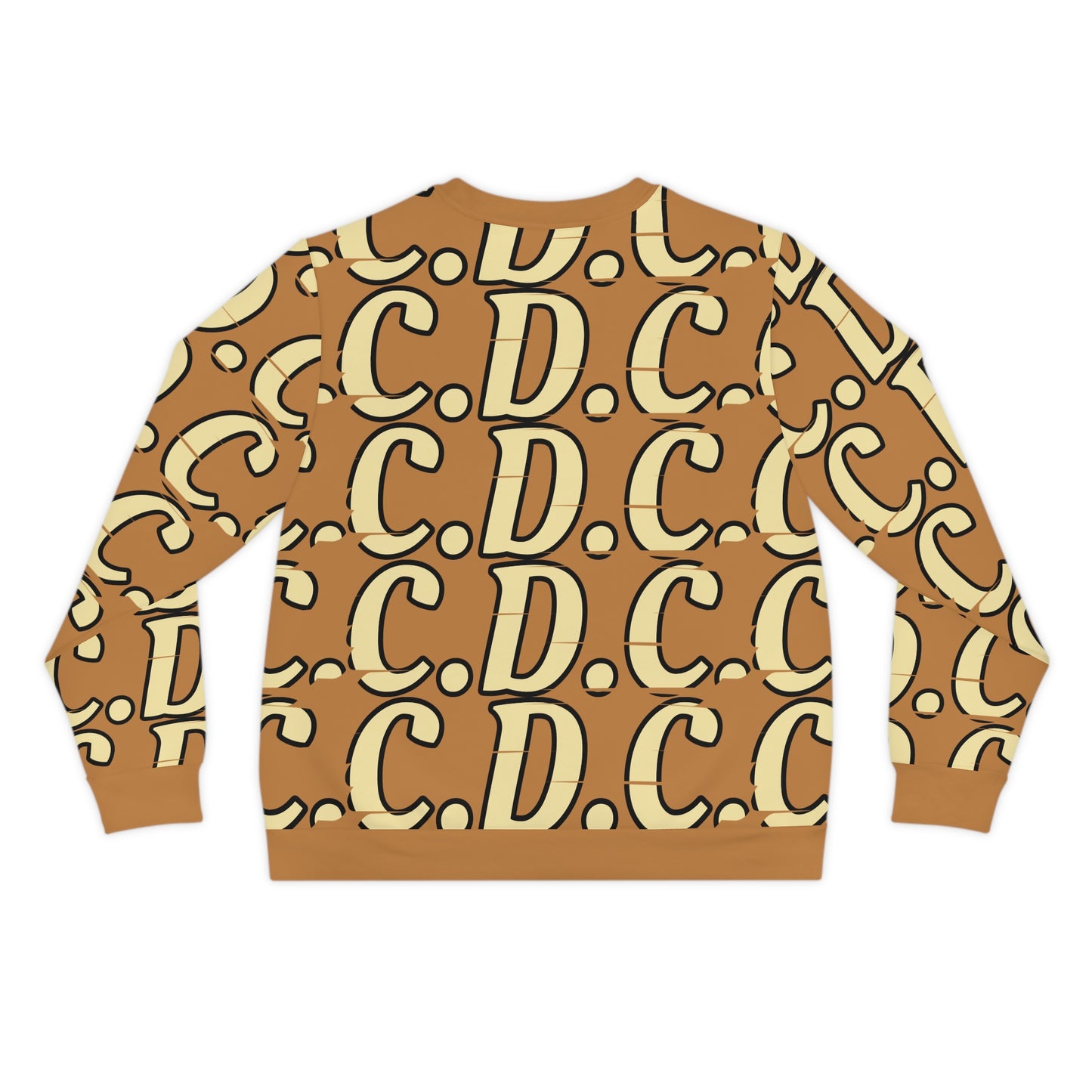 C.D.C. Monogram Trendy Lightweight Sweatshirt with Retro Letter Print
