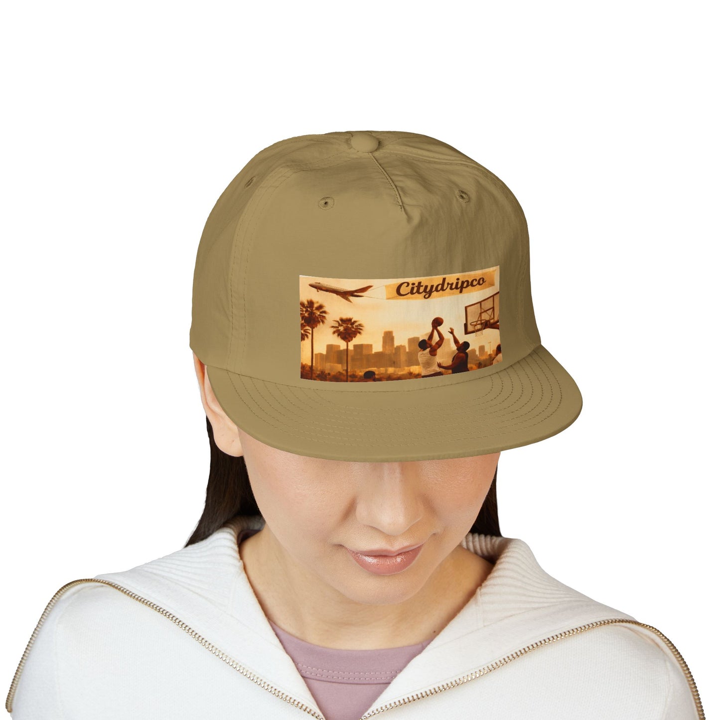 Surf Cap - Vintage Venice Beach Basketball & Palm Trees Snapback