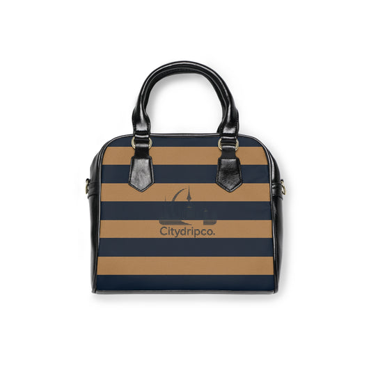 A Citydripco. Striped Shoulder Handbag - Chic Urban Tote for Daily Use, Perfect Gift for Travel, Shopping, or Everyday Style