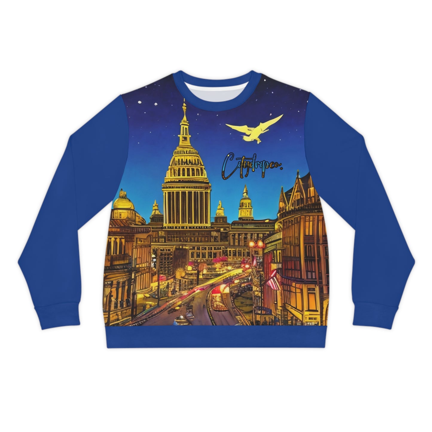 A Citydripco. Capital Angel Lightweight Sweatshirt, Unique Urban Apparel, Cozy Fashion, Gift for City Lovers, Artistic Sweatshirt