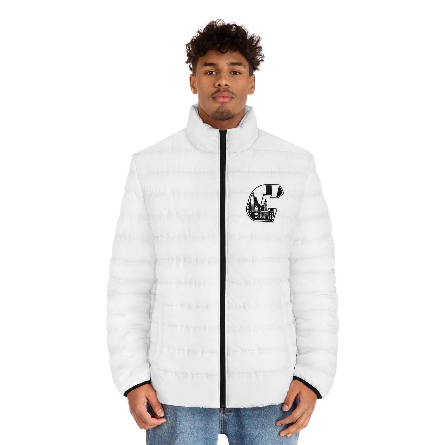 Citydripco City C Puffer Jacket — 'Hydroponic' Monogram Cityscape Men's Puffer