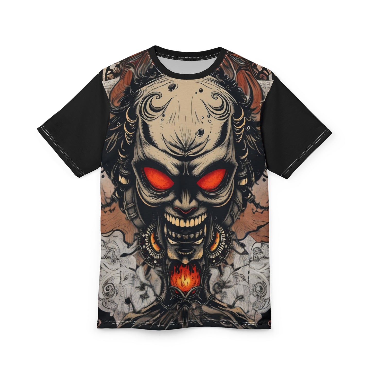 Fiery Skull Drip Men's Graphic Tee -