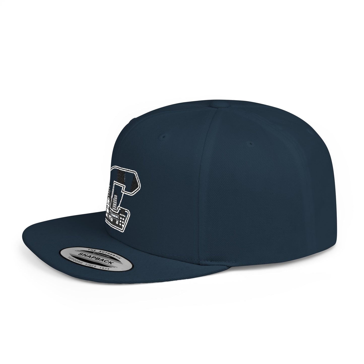 City  Skyline C Patch Flat Bill Snapback Hat