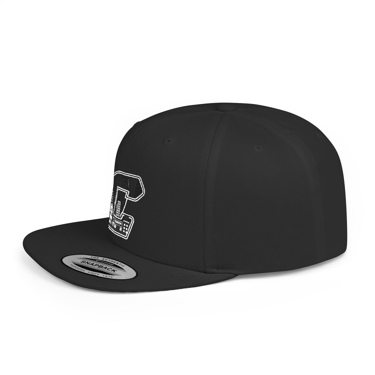 City  Skyline C Patch Flat Bill Snapback Hat