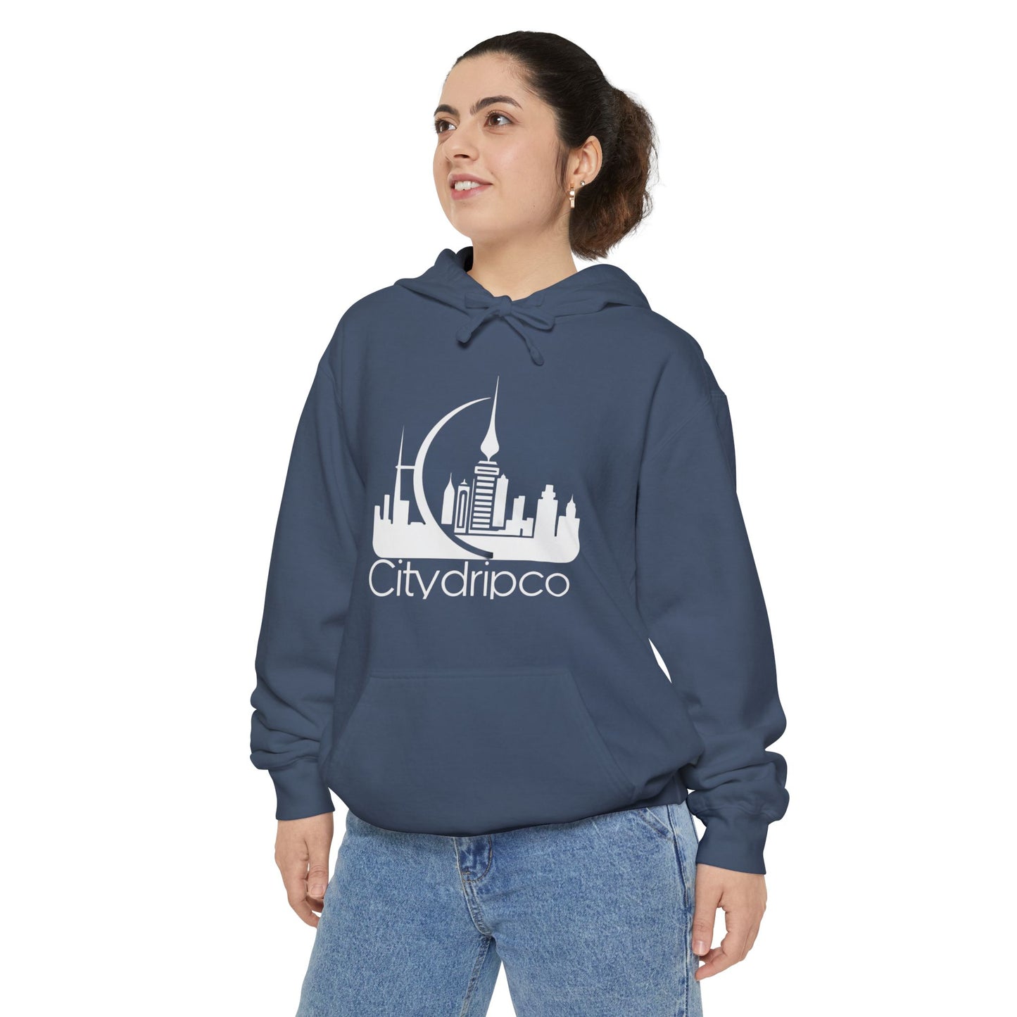A Citydripco. Comfortable Unisex Garment-Dyed Hoodie for Everyday Wear, Casual Streetwear, Gift for Him or Her, Perfect for Fall and Winter