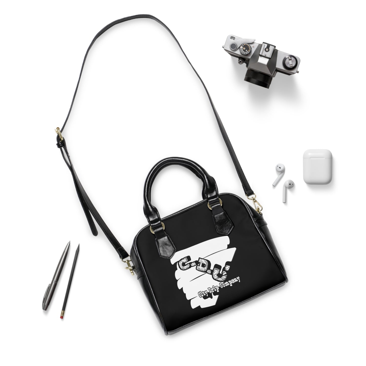 Citydripco. Signature Shoulder Handbag with Tornado Design - Chic and Functional Accessory
