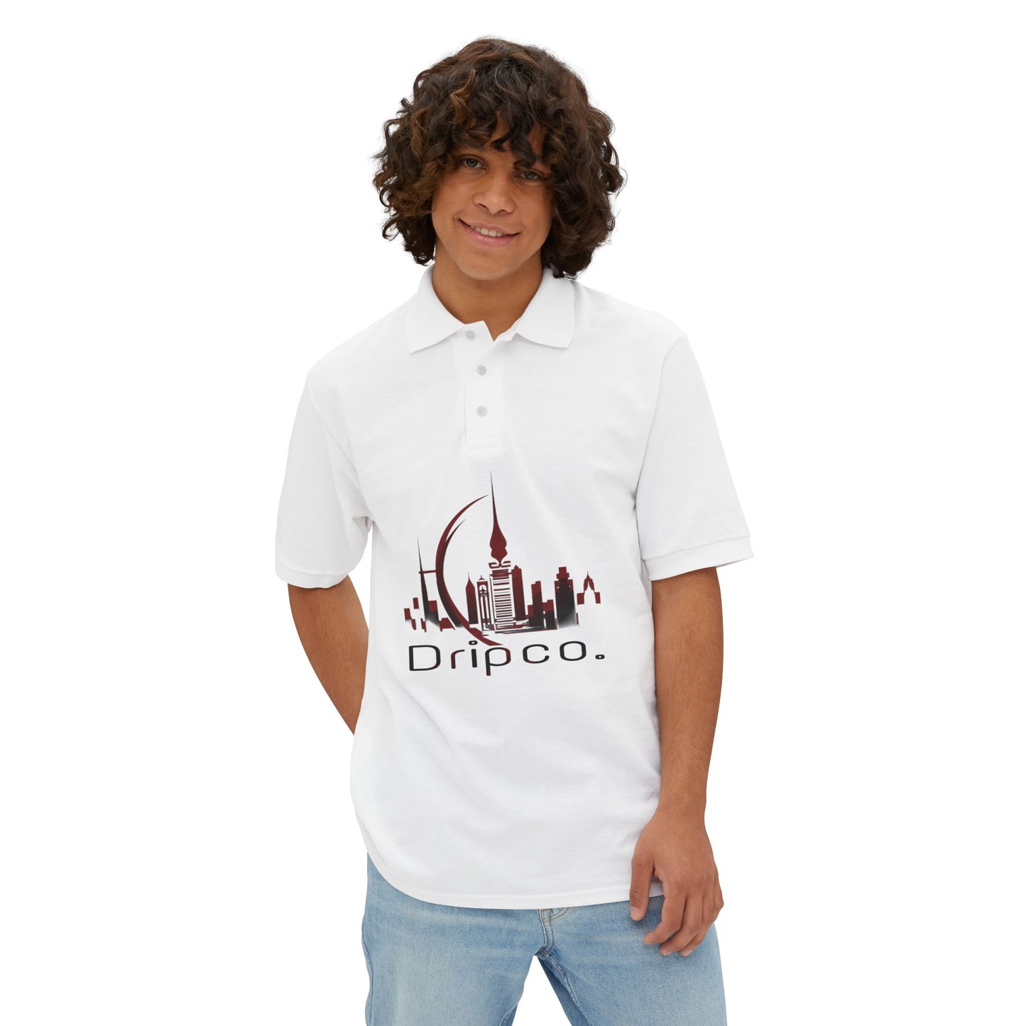 City Dripco. Men's Piqué Polo Shirt - Stylish Casual Wear