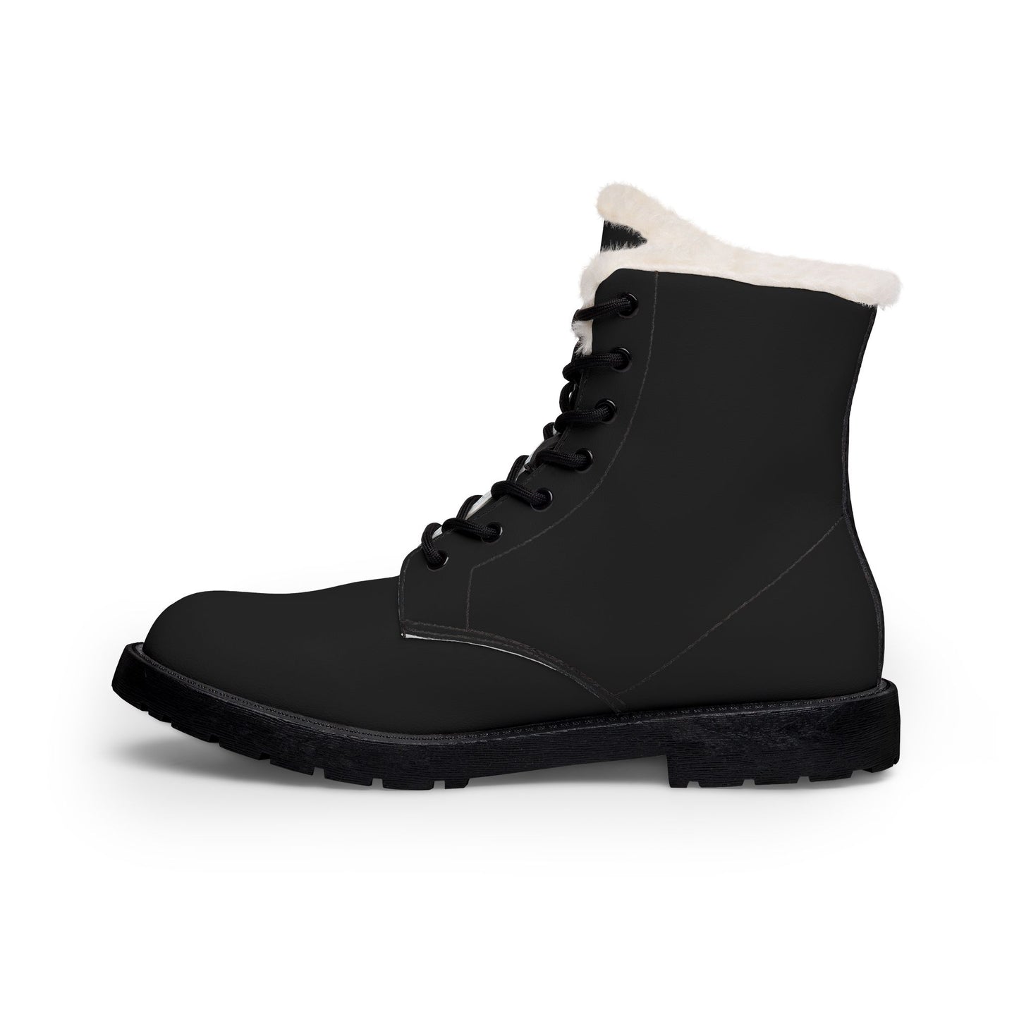 Citydripco. City C Men's Fur-Lined Leather Boots with Monogram Stitch Detail