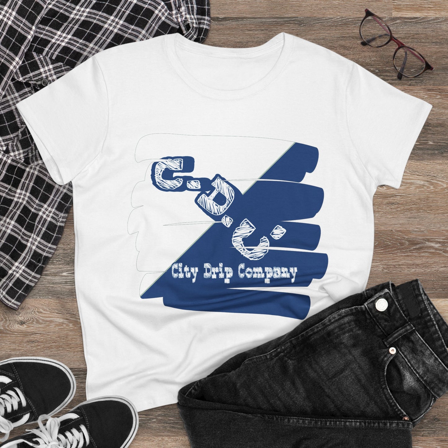 Citydripco. Signature Women's Midweight Cotton Tee - Perfect for Travel Enthusiasts