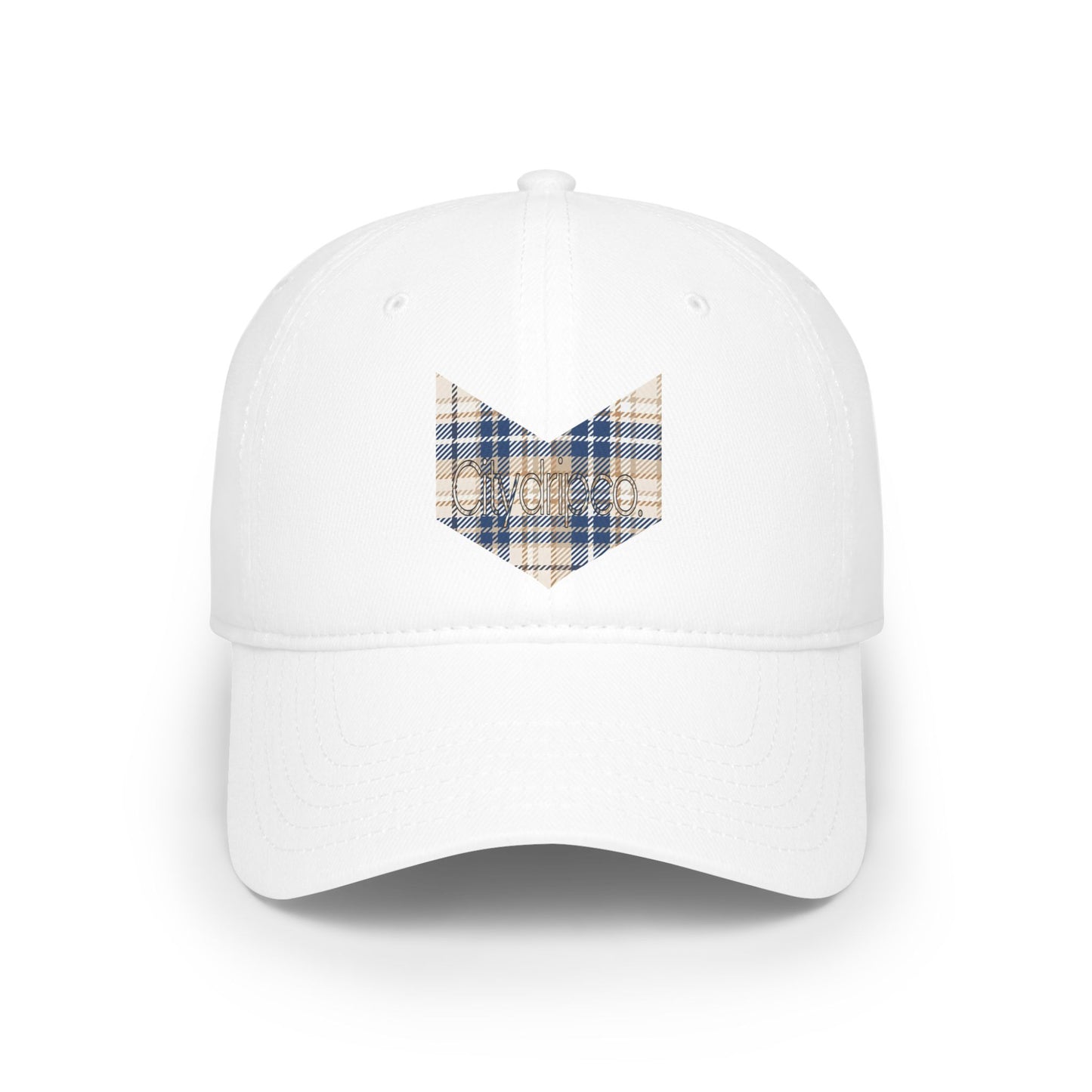 Citydripco. Plaidly Blue Low Profile Baseball Cap for Casual Style