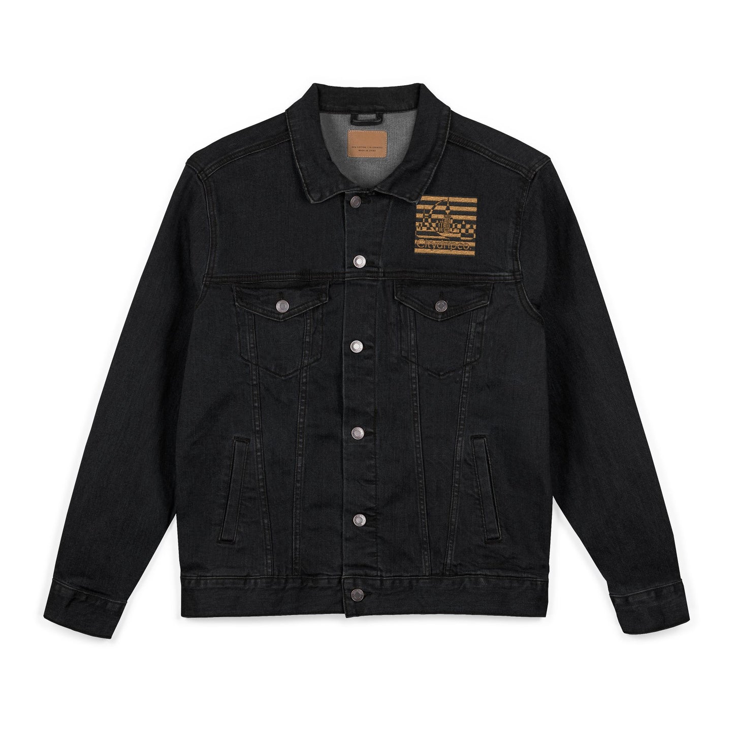A Citydripco Striped Trendy Unisex Embroidered Denim Jacket, Casual Layering Piece, Street Style, Gift for Him/Her, Summer Nights, All Occasions