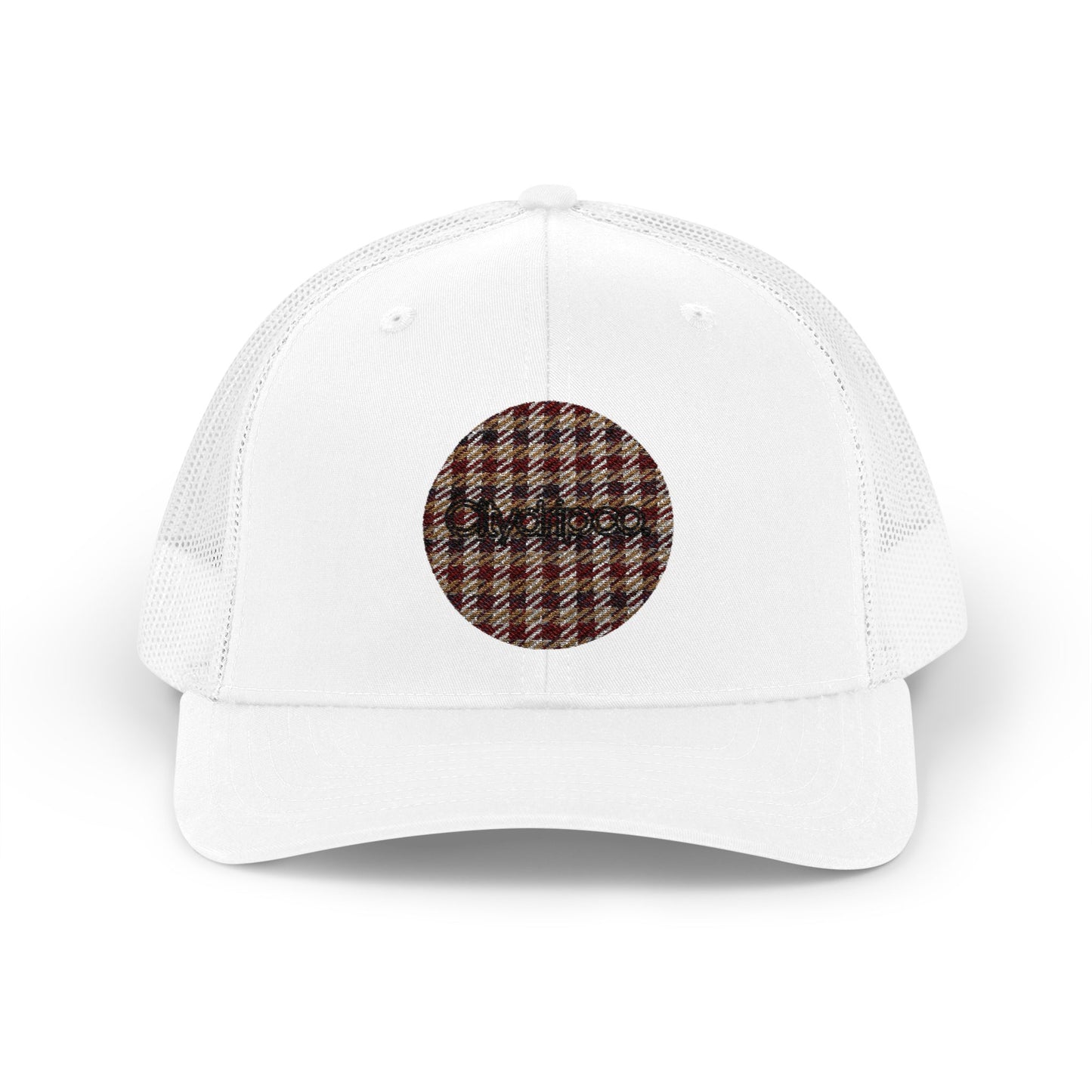 Citydripco. Plaid Brownleaf Pattern Snapback Trucker Cap - Trendy & Comfortable Hat